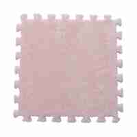 Set 10 Piese Covor tip Puzzle, Flippy, Spuma EVA, Pufos, 30 x 30 x 1 cm, Roz Pudrat