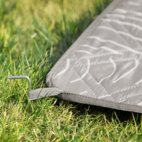 SONGMICS Patura picnic impermeabila 200x200 cm, cu ancore de fixare, pliabila, lavabila, multistrat, kaki cu model tropical