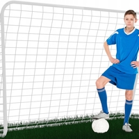 Poarta de fotbal pentru copii, 213x152x75 cm, alb – otel durabil, usor de asamblat, ideala pentru joaca in aer liber