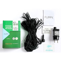 Instalatie Craciun tip plasa, cu transformator 31V, 1.5 m x 1.5 m, Alb Cald, 120 LED-uri V5, 8 jocuri de lumini, fir verde, Vafy