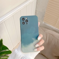 Husa protectie Vafy compatibila cu Apple iPhone 11 Tpu Ombre, Verde/Alb