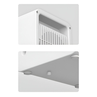 Mini Incalzitor pentru Birou, Vafy, Incalzire si Racire, 1000-1200W, cu Lumini, cu Maner, Lungime Cablu 1.5 m, 3 Trepte de Temperatura, 15.3x13.8x22.5 cm, Alb