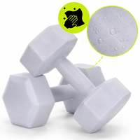 Set gantere hex 2x3 kg, bitum cu invelis rezistent PP, gri
