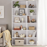 VASAGLE Biblioteca 6 rafturi, in stil scandinav, rafturi ajustabile, PAL, 60x24x179 cm, alb