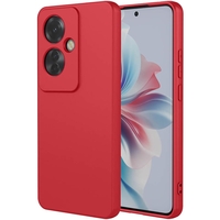 Husa de Protectie, Vafy, pentru Oppo Reno 11 F, Liquid Silicone, cu Microfibra pe Interior, Protectie Antisoc, Compatibil Incarcare Wireless, Rosu