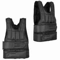 Vesta fitness cu greutati 10 kg, umplutura reglabila din nisip fier, 58x40 cm, negru