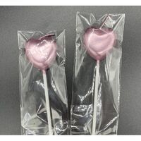 Lumanare de Tort, Flippy, Model Inima, Party, 8.5 x 3 cm, Roz Gold
