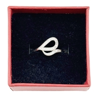 Inel pentru Dama, Jolie, Argint 925, Model Sarpe cu Pietre, 2.3g, 1 cm x 1.5 cm, Marimea 51, Argintiu
