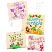 Set baloane folie Flippy, Happy Birthday, 40 cm, baby blue