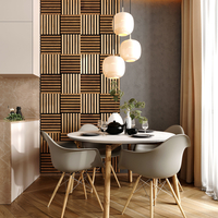 Modul riflaj MDF decorativ LDA PREMIUM de tip panou acustic, Stejar Saragossa, 30x30 cm