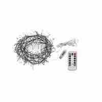 Instalatie de Craciun Liniara, Vafy®, Tip Cluster, 8 Jocuri de Lumini, cu Telecomanda, 25 m, 1000 LED-uri, Alimentare USB, 24V, Ambalaj pe Rola, Multicolor