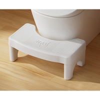 Scaunel WC, Flippy, Tratament Impotriva Hemoroizilor si Constipatiei, Scaun Inaltator WC Copii, Suport Picioare WC, Taburet Inaltator Pozitia Corecta Ghemuit Pe WC, Plastic Rezistent, 17x22x38 cm, Alb