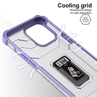 Husa de protectie Vafy compatibila cu Apple iPhone 13 Pro Acrylic Armor cu suport Mov