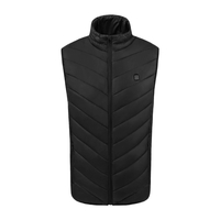 Vesta Inteligenta Incalzita, Vafy, Unisex, 2 Zone de Incalzire, Umplutura Bumbac, 3 Trepte de Temperatura, Incarcare USB, Negru, 58 - 65 kg, Marime XL
