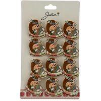 Set 12 Brose Martisor Primavara, Jolie, Model Fata, cu Mesaj Ghiocei pentru Mama, Multicolor