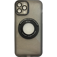 Husa protectie Vafy pentru Apple iPhone 12 / 12 Pro decupaj logo, magnetica, Protectie Camera, Negru