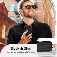 Husa de Protectie, Vafy, pentru iPhone 16 Plus, Liquid Silicone, cu Microfibra pe Interior, Protectie Antisoc, Compatibil Incarcare Wireless, Negru