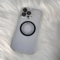 Husa protectie MagSafe TPU, Vafy, pentru iPhone 14, cu decupaj logo, Folie Sticla Camera, Transparent