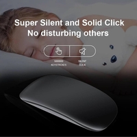 Mouse Wireless cu Gesturi, Vafy, Bluetooth + 2.4GHz, Reincarcabil USB, Ultra Subtire, 1600 DPI, Silentios, Design Elegant si Compact, Compatibil cu Laptop/PC, Telefon si Tableta, Ideal pentru Birou si Calatorii, Negru