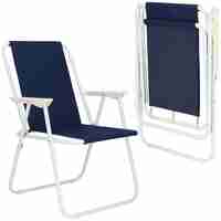 Scaun de plaja Sersimo GC049, pliabil, 100kg, 52x74cm, bleumarin
