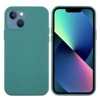 Husa protectie Vafy compatibila cu Apple iPhone 13 Mini Liquid Silicone Verde