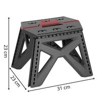 Scaun inaltator multifunctional tip scara, 100 kg, compact, cu maner, 31x23x23 cm, gri