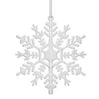 Decoratiune brad fulg de zapada, set 3 bucati, 12cm, alb