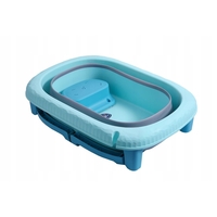Cada Pliabila pentru Baie, Flippy, din PP+TPE, pentru Copii 0-6 Ani, cu Picioare, Suport de Sezut, Scurgere Etans, 48.5x25x72 cm, Albastru