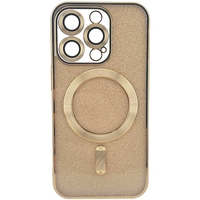Husa de Protectie 2 in 1, Vafy, pentru Apple iPhone 14 Pro Max, Compatibila MagSafe, Magnetica, cu Protectie Lentila, din TPU, Auriu