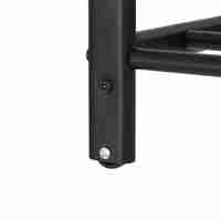 Suport haine 5Five Strongy cu bara dubla si roti, otel, 117x50x170 cm, negru