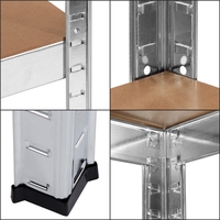 Raft cadru metalic modular pentru depozitare, 6 polite, 225x110x50cm, sarcina 900kg