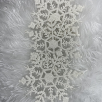 Decoratiune brad fulg de zapada, set 3 bucati, 12cm, alb