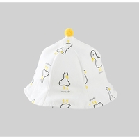 Palarie de Protectie pentru Bebelusi, Vafy, Model Ratuste, Pescareasca, de Primavara si Toamna, cu Masca si Fermoar, 48 cm, pentru 6-12 Luni, Alb