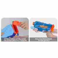 Pistol cu Apa pentru Copii, Rezervor, Pentru Piscina/Plaja, Flippy, 6ani+, Quick Fill, Albastru, 600ML