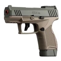 Pistol de jucarie GX4 cu Ejectie, Vafy, de Explozie de buzunar, Makara BLOWBACK, Gloante Moi pentru Copii, 15 x 13 x 3.5 cm, Negru Maro