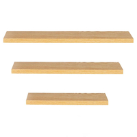 Set 3 rafturi plutitoare decorative de perete, din MDF cu suport metalic, 30, 45 si 60 cm, maro
