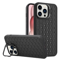 Husa de Protectie TPU, Vafy, pentru Apple iPhone 15 Plus, 3D Cube, cu Inel, Protectie Camera, Antisoc, Antizgariere, Antialunecare, Acoperire Completa, Negru