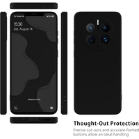 Husa de Protectie, Vafy, pentru Huawei Mate 50 Pro, Liquid Silicone, cu Microfibra pe Interior, Protectie Antisoc, Compatibil Incarcare Wireless, Negru