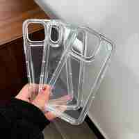 Husa de protectie Vafy, Airbag Shock Absorption, TPU, pentru Apple iPhone 14 , Transparent
