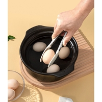 Set 4 Ustensile de Bucatarie, Flippy, din Silicon+Inox, Termorezistente, Antiaderente, 20 x 15 x 4 cm, Alb Ivory