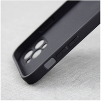 Husa pentru Samsung Galaxy A03 4G, Vafy, Liquid Silicone, cu Microfibra pe interior, Protectie Antisoc, Negru
