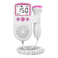 Monitor Fetal Doppler, Vafy, Monitorizare Sarcina, Ritm Cardiac, Ecran LCD 4.5 cm, 2 x Baterii AA (neincluse), Portabil, din ABS, 12.8 x 9.6 x 3