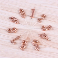 Lumanare de Tort, Flippy, Model Cifra 2, Party, 4.5 x 2.5 cm, din Parafina, Rose Gold