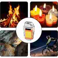 Lanterna Tip Breloc cu Bricheta, Vafy, Impermeabila, 3 Moduri Iluminare, 300 mAh, Incarcare USB-C, COB, Raza de Actiune 50 - 100 m, 7.4 x 4.9 x 1.7 cm, Portocaliu
