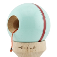 Kendama X Originala Silken, Profesionala, Flippy, Cupe Mari KING SIZE V3, Super Sticky, Gaura in Baza, Rulment Metalic, din lemn 18 cm, Ata 62/65 cm, Verde Mint