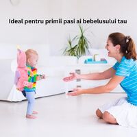 Perna tip Rucsac pentru Protectia Capului, Vafy, Tetiera tip Unicorn, pentru Bebelusi, 33x6x19 cm, 180 g, Roz