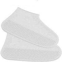 Husa Incaltaminte, Flippy, Impermeabila, Antiderapanta, din Latex, 13 x 13 x 2 cm, Marime M 34-40 cm, Alb