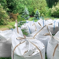 Sac gradina big bag pentru frunze si deseuri vegetale, 420 L, 500 kg, 75x75x75 cm, alb