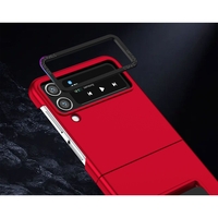 Husa de protectie Vafy, Pliere Tridimensionala, Multifunctionala, PC, pentru Samsung Galaxy Z Flip 4 / Z Flip 4 5G , Rosu