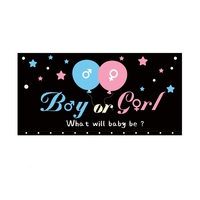 Set Gender Reveal, Vafy, Balloon Drop Bag, din Plastic si Latex, 24 Baloane Roz si Albastru 13 cm, Sac pentru Baloane 60 x 120 cm, Multicolor